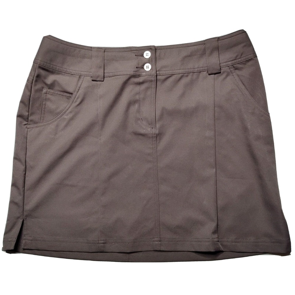 ADIDAS CLIMACOOL Women‎ Size 10 Brown 17" Athletic Performance Skirt EUC